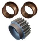 2 Bucha De Bronze Eixo Motor + Engrenagem Interna M2 22 Dentes Rossi