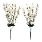 2 Buques Flor Cerejeira Artificial 7 Galhos Grande Decoração Muito Realismo