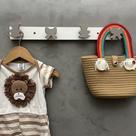 2 Cabideiros parede decoração Laço Urso cabide safari 2CLaUr