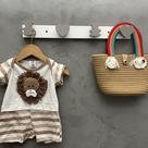 2 Cabideiros parede decoração Urso e Coração animais 2CUrCa