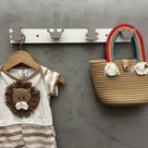 2 Cabideiros parede decoração Urso e Coroa princesa 2CUrCo