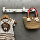2 Cabideiros parede decoração Urso e Coroa princesa 2CUrCo