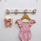 2 Cabideiros parede infantil pendurador roupas jardim Flor