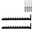 2 Cabideiros Rt Araras 40cm Fixas De Parede Para 10 Cabides