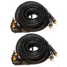2 Cabos Rca 5 Metros P/ Modulo, Amplificador Banhado A Ouro 2 Cabos Rca 5 Metros P/ Modulo, Amplificador Banhado A Ouro