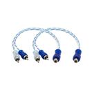 2 cabos rca y injetado azul/prata transparente 2m 1f 2 cabos rca y injetado azul/prata transparente 2m 1f