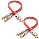 2 Cabos Y RCA Blindado Techone 2 Machos Vermelho Blindados 2 Cabos Y RCA Blindado Techone 2 Machos Vermelho Blindados