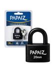 2 Cadeado 20mm Papaiz Preto