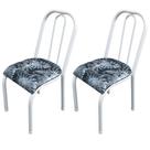 2 Cadeiras De Cozinha Tubular Estofada Aço Reforçado Para Mesa Sala De Jantar Copa Área De Lazer