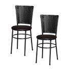 2 Cadeiras para Mesa Preta Hawai Preto