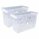 2 Caixa Arquivo Dello Cristal Para Pasta Suspensa Documento