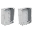 2 Caixa De Passagem Steck Transparente Embutir IP55 30x22