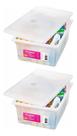 2 Caixa Organizadora 20L Plastico Branco Multiuso Com Tampa Sanremo