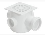 2 Caixa sifonada branca quadrado 100x100x50 n63 - plastubo