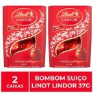 2 Caixas De Bombons De Chocolate Lindt Lindor 37 G