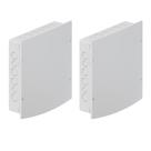 2 Caixas De Passagem De Parede P/ Embutir Pvc Branca Tigre