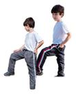 2 Calças Tactel Inf Uniforme Escolar Faixas Lateral R 271