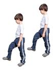 2 Calças Tactel Inf Uniforme Escolar Faixas Lateral R 271