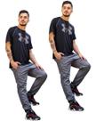 2 Calças Tactel Masculina Skinny Jogger Elastico Barra 416