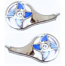 2 Calotinha Calota Rodoar Estrela Azul Roda Caminhao Rodo Ar