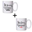 2 Canecas De 310ml De Porcelana Sr Sempre Certo E Sra Dona Verdade Namorado Casal