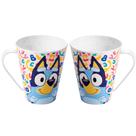 2 Canecas Estampadas Bingo e Bluey Livre BPA 360ml Estampado Original Plasútil 2 Canecas Estampadas Bingo e Bluey Livre BPA 360ml Estampado Original Plasútil