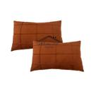 2 Capa de almofada Baguete Suede Drapeada Macia 50x30cm Decorativa