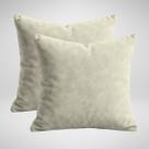 2 Capas de Almofada em Suede Luxo Ziper Invisivel 50cm x 50cm Glamour Bege