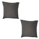 2 capas de almofadas com zíper 50 x 50 matelada preço baixo cinza escuro 2 capas de almofadas com zíper 50 x 50 matelada preço baixo cinza escuro