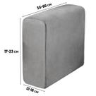 2 Capas Protetora Braço de Sofá Arranhador Resistente Confort Cinza Chumbo