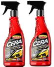 2 Ceras Líquidas Duplo Brilho Luxcar - Silicone E Carnaúba