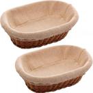 2 Cestinhos Porta Pão Pastel Oval 27x20cm Cesto Plástico Rattan Tecido Lyor 2 Cestinhos Porta Pão Pastel Oval 27x20cm Cesto Plástico Rattan Tecido Lyor