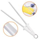 2 Chaira Dupla Função Lisa e Estriada Inox 12Pol 5542-12 Açougue Frigoríficos Cabo Antibacteria Linha Nacional