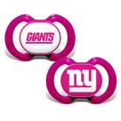 2 Chupetas Baby Fanatic Girls Pink NFL New York Giants