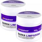 2 Clay Bar Barra Limpadora Pasta Abrasiva Finisher Pote 300g
