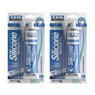 2 Colas Adesivo Silicone Para Aquário Incolor 50g
