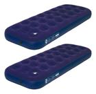 2 Colchão Inflável Solteiro Mor Inflador Embutido Kit Reparo Cor Azul-marinho