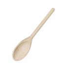 2 Colher De Madeira Oval 27cm Resistente E Durável Madeira Clara