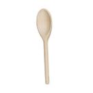 2 Colher De Madeira Oval 27cm Resistente E Durável Madeira Clara