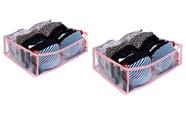 2 Colmeia Organizadora De Sutiã Rasteirinhas Camisetas Multiuso 6 Divisórias 32x10x22