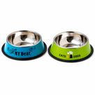 2 Comedouro Bebedouro Inox 13cm Para Pet Cachorro Gato Cores 2 Comedouro Bebedouro Inox 13cm Para Pet Cachorro Gato Cores