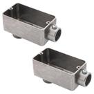 2 Condulete 3/4 Tipo Lb Alumínio S/rosca S/placa Sieg