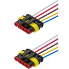 2 Conector 5 Vias Selado com Chicote Automóvel Caminhão Ônibus 2 Conector 5 Vias Selado com Chicote Automóvel Caminhão Ônibus