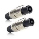 2 Conectores Speakon Macho Com Trava Mxt