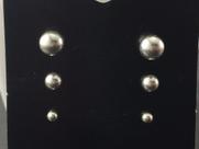 2 Conj. 3 Brinco Bolinha E Zirconia Prata Maciça 925