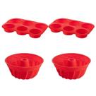 2 Conj Forma 6 Cupcake e Forma Espiral em Silicone Sortida
