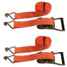 2 Conjunto Cinta Catraca 5T 9M Gancho J 5/16 Profissional