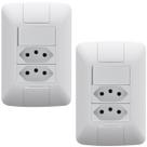 2 Conjunto Interruptor Simples 6A + 2 Tomada 20A 250V Aria 2 Conjunto Interruptor Simples 6A + 2 Tomada 20A 250V Aria