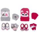 2 Conjuntos Bebê Menina Meias Toucas Luvas Pantufas Recém Nascido Enxoval Saída Maternidade 2 Conjuntos Bebê Menina Meias Toucas Luvas Pantufas Recém Nascido Enxoval Saída Maternidade