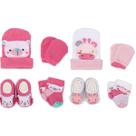 2 Conjuntos Bebê Menina Meias Toucas Luvas Pantufas Recém Nascido Enxoval Saída Maternidade